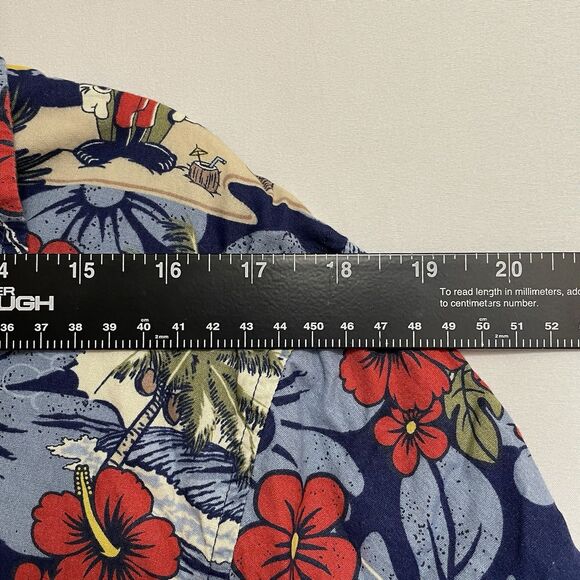 Disney Parks Kids Mickey Mouse Aloha Surf Hawaiian Button Down Shirt Size XL - Picture 6 of 10
